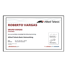 Certificado Allied Telesis