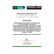 Certificado Rosslare Enterprises Ltd